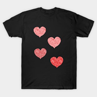 Red Lovely Hearts T-Shirt